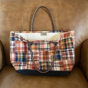 LL Bean “Madras” Tote